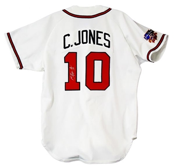 1997 Chipper Jones Game Used and Signed Atlanta Braves Home Jersey (PSA/DNA and MEARS)